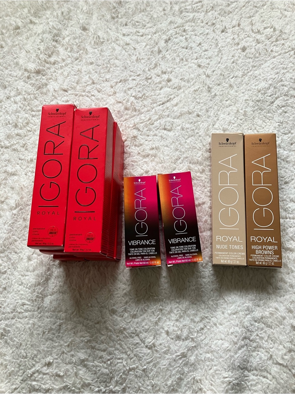 Schwarzkopf Igora Royal, Vibrance, Nude Tones and High Power Brown Hair Color